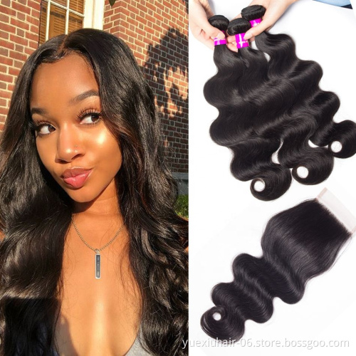 9A 10A 12A one donor super double drawn straight and body wave hair bundles lace frontal hair wig